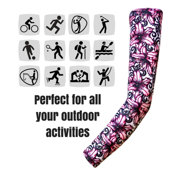 Lilly Print Arm Sleeves / Arm Warmers /Sun Sleeves - Picture 4 of 9